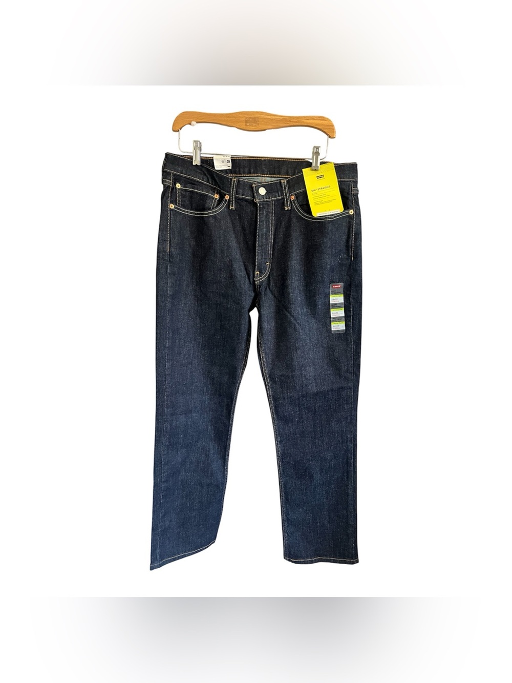 Men's Dark Blue Classic Straight Jeans